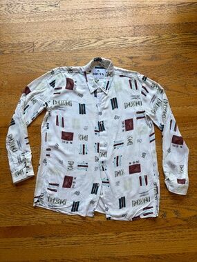 BRUTA - FOLK STYLE PRINTED SHIRT - M